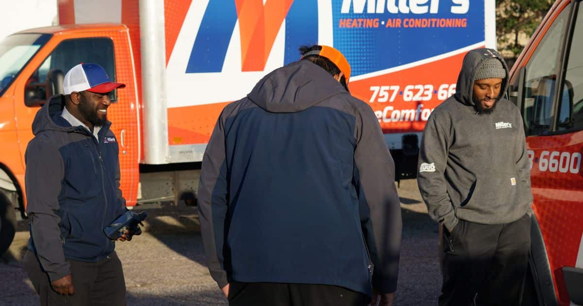 image of Miller's HVAC technicians in Newport News Virginia